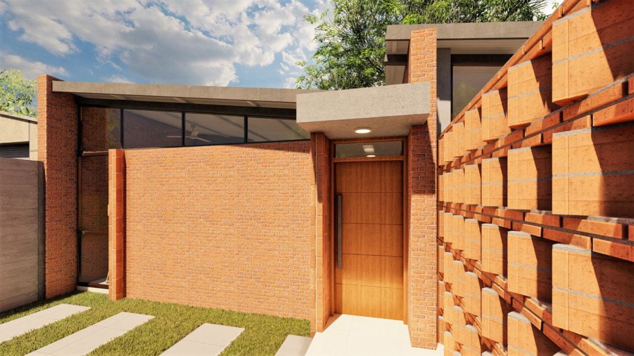 Render de la galería vidriada