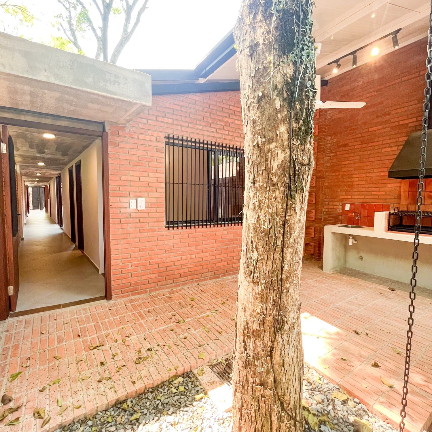 Patio de la Unidad 2 con el árbol en pie